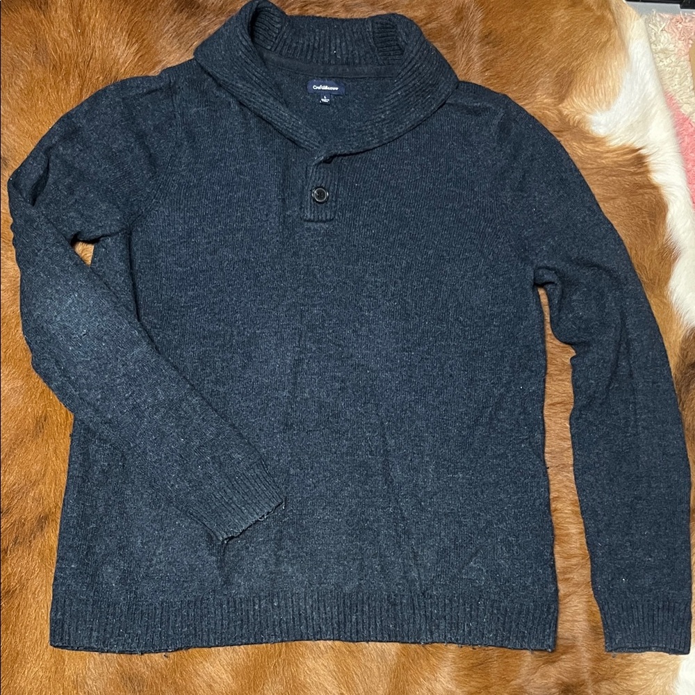 croft & barrow Men's navy Shawl Collar Turtleneck Sweater